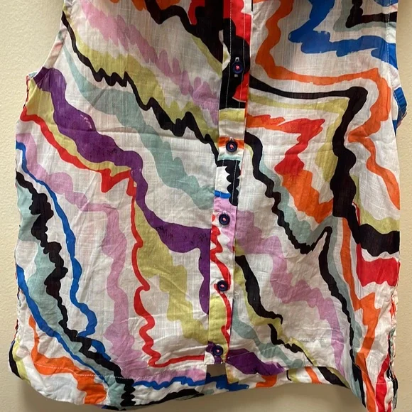 New Women’s Maeve Abstract Pintucked Blouse By Anthropologie!!🔥🔥🔥 - Picture 11 of 13